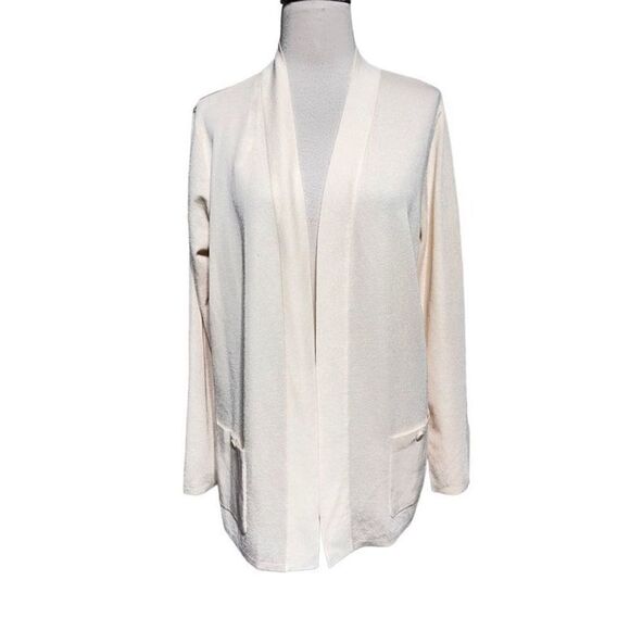 Anne Klein NWT Long Sleeve Open Front Cardigan Sweater Size Large - Picture 1 of 4